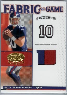 2007 Leaf Certified Materials Eli Manning Fabric of the Game