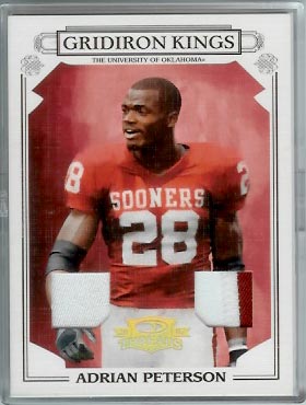 2007 Donruss Threads Adrian Peterson College Gridiron King