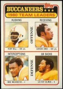 1981 Topps Tampa Bay Buccaneers Team Leaders